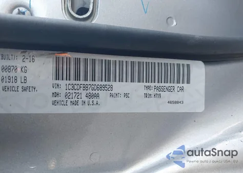 2016 Dodge Dart Sxt from USA, damaged, VIN 1C3CDFBB7GD689528